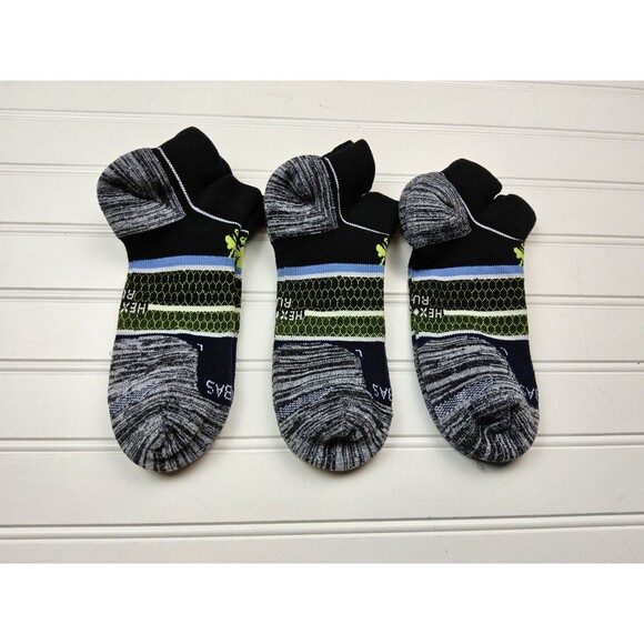 Bombas Hex-Tec Athletic Ankle Socks Lot Of 3 Pairs Size L - Picture 1 of 2